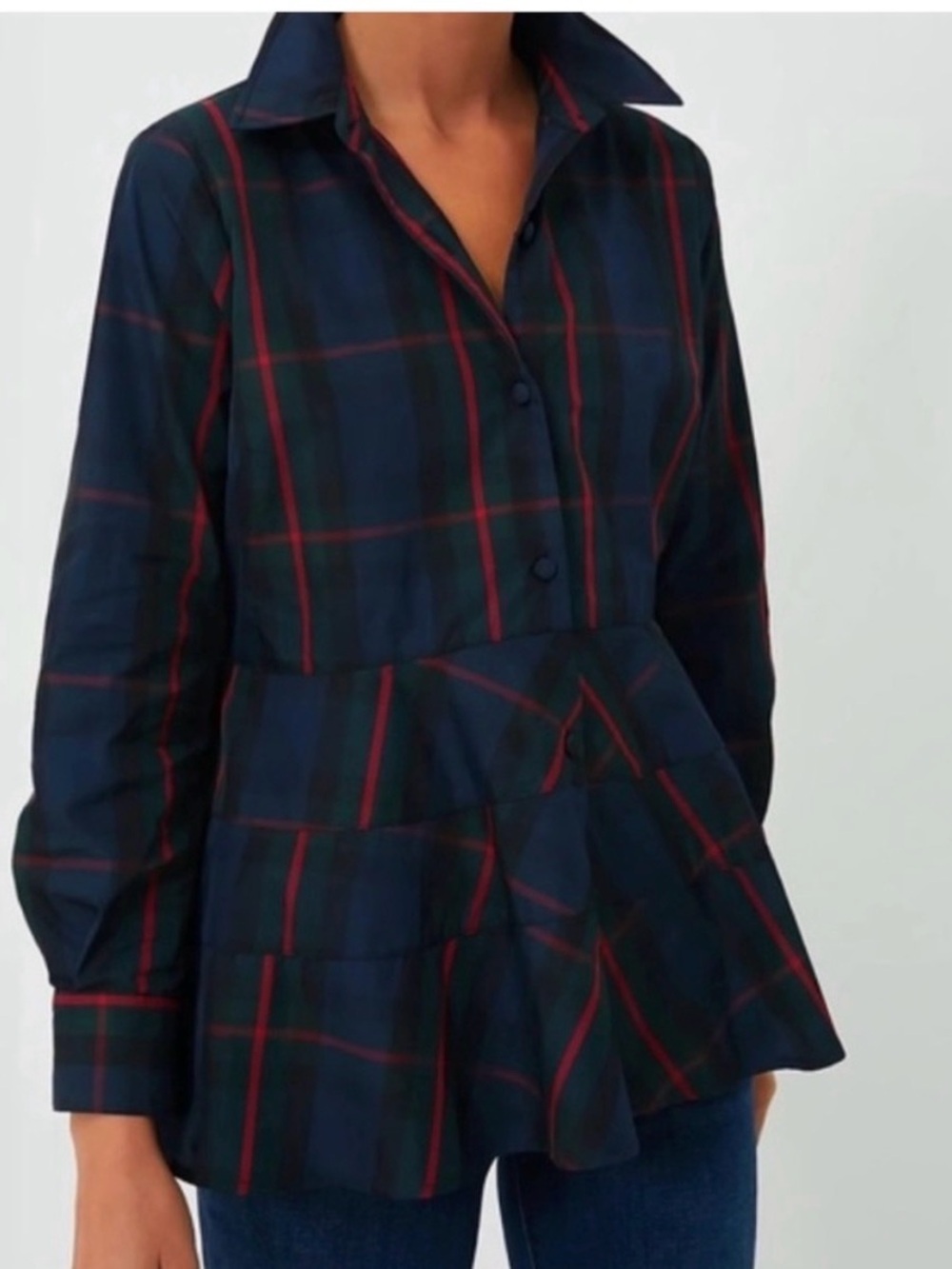 NWT Tuckernuck Pomander Place XS fraser plaid blouse